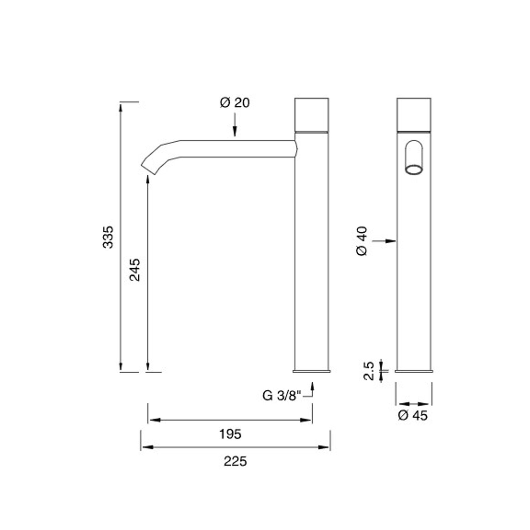 GIOTTO PLUS Deck Mounted Mixer by CEA