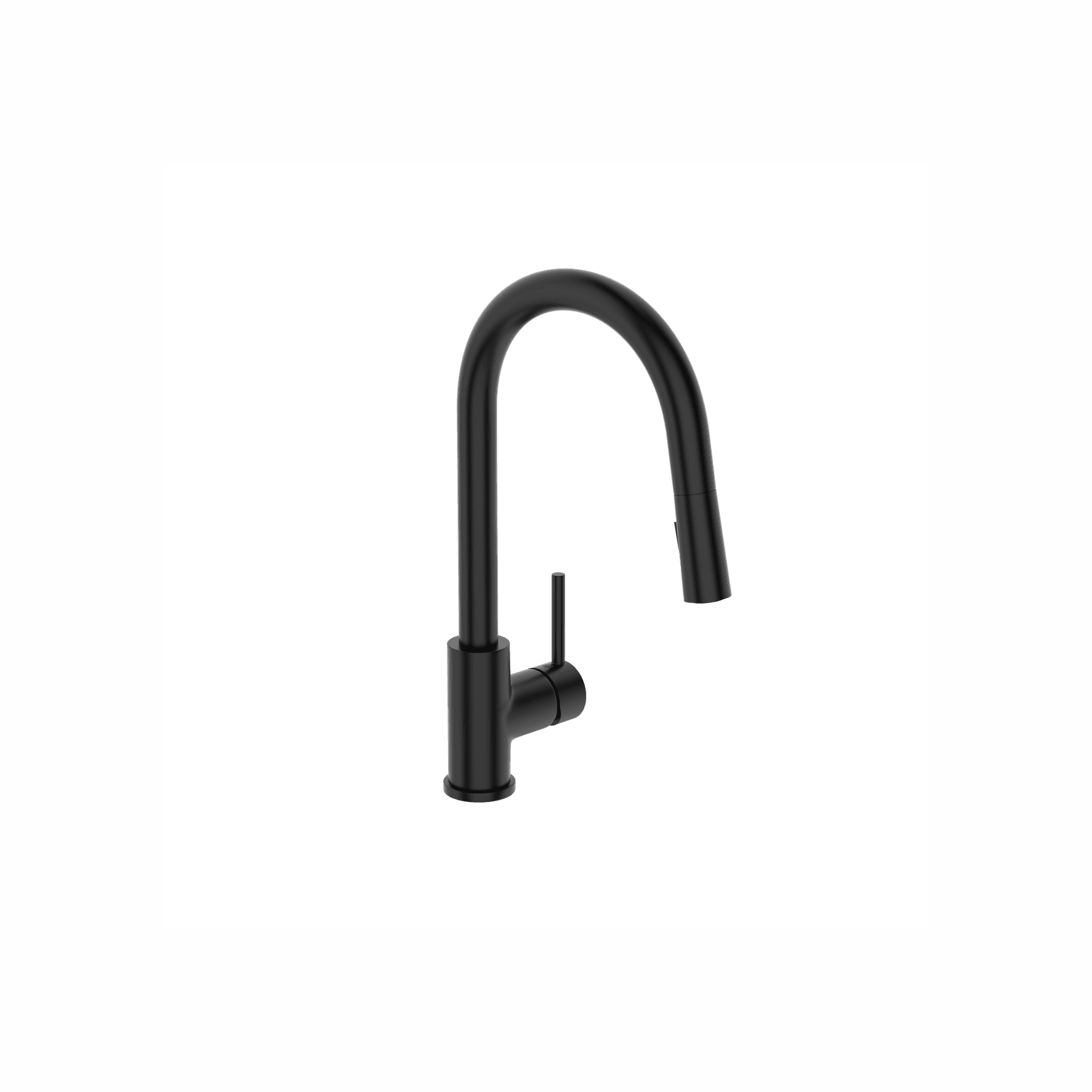 Uno Goose Neck Kitchen Mixer With Pull Out Spray