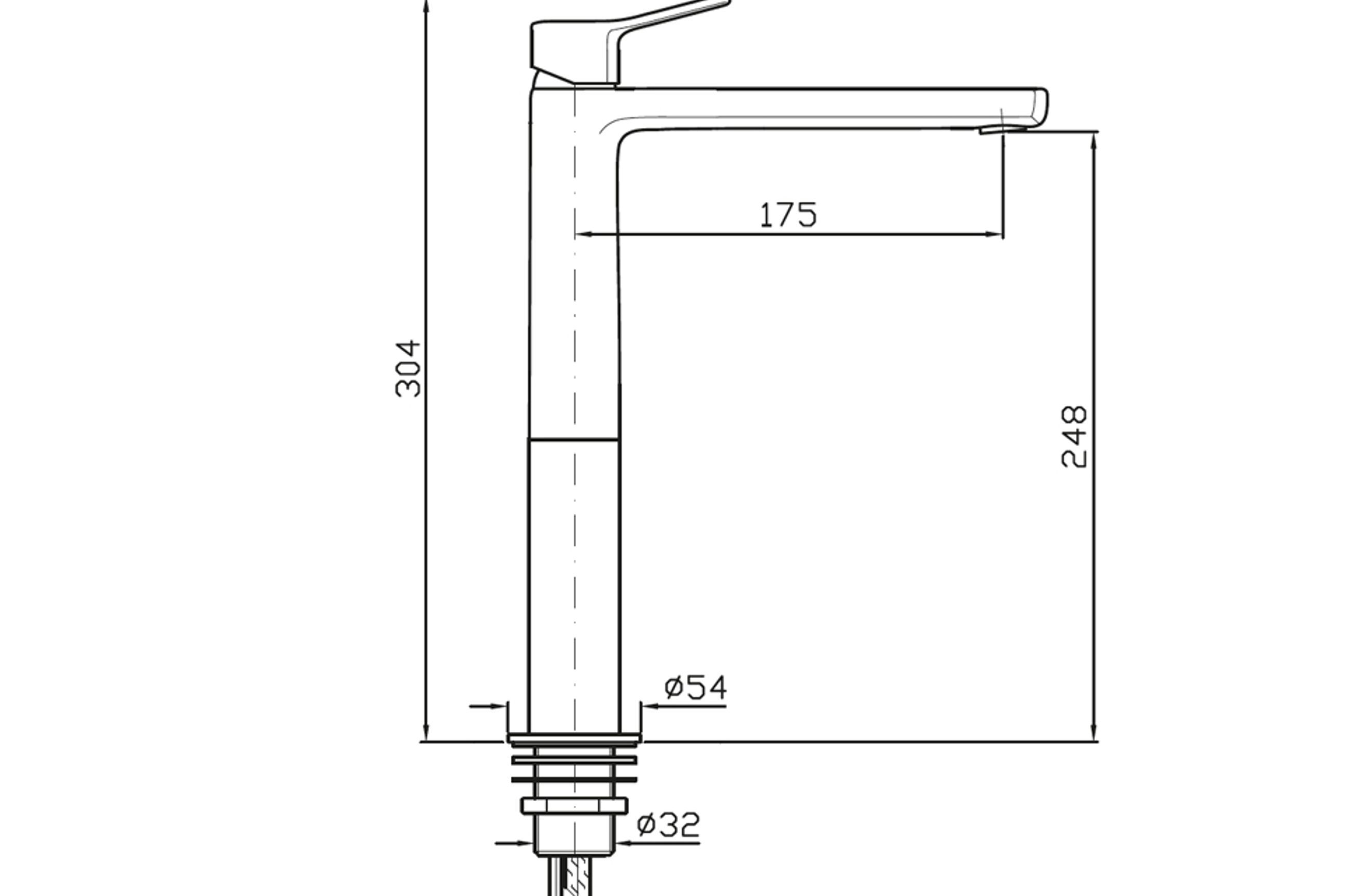 Brim Extended Height Basin Mixer