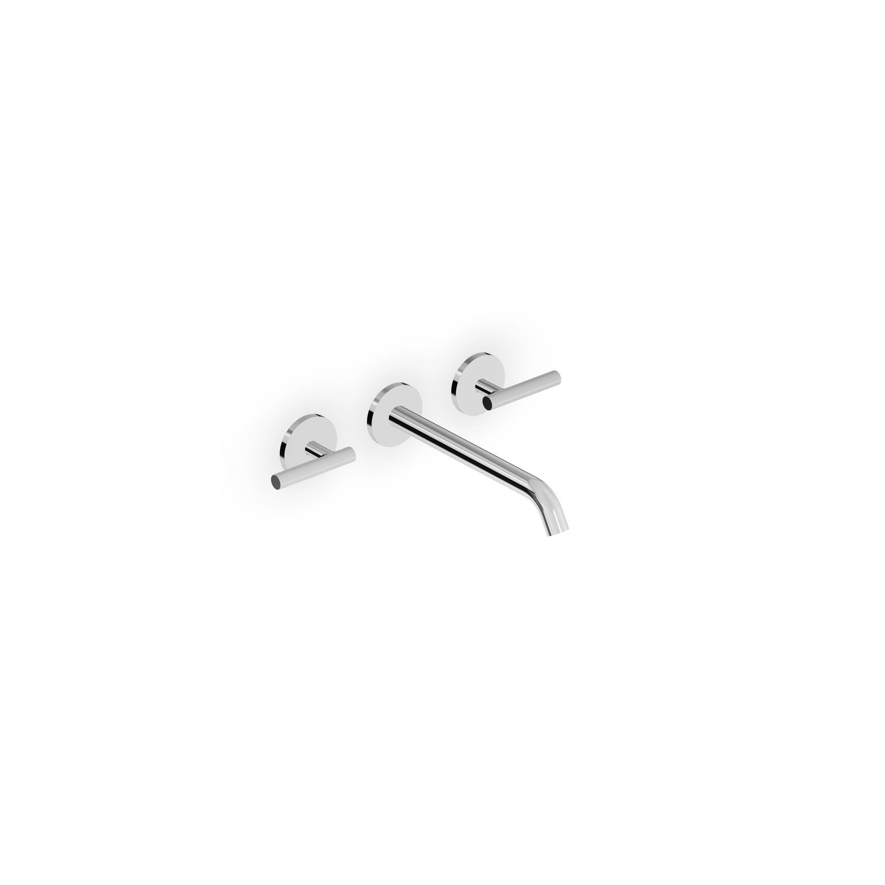 Pan S 3 Tap Hole Wall Mounted Basin Mixer 220mm