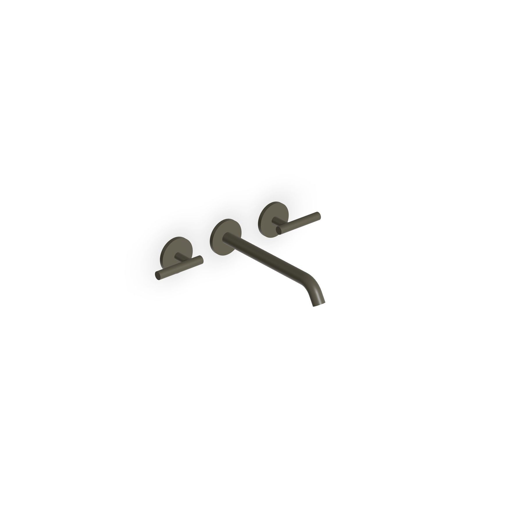 Pan S 3 Tap Hole Wall Mounted Basin Mixer 220mm