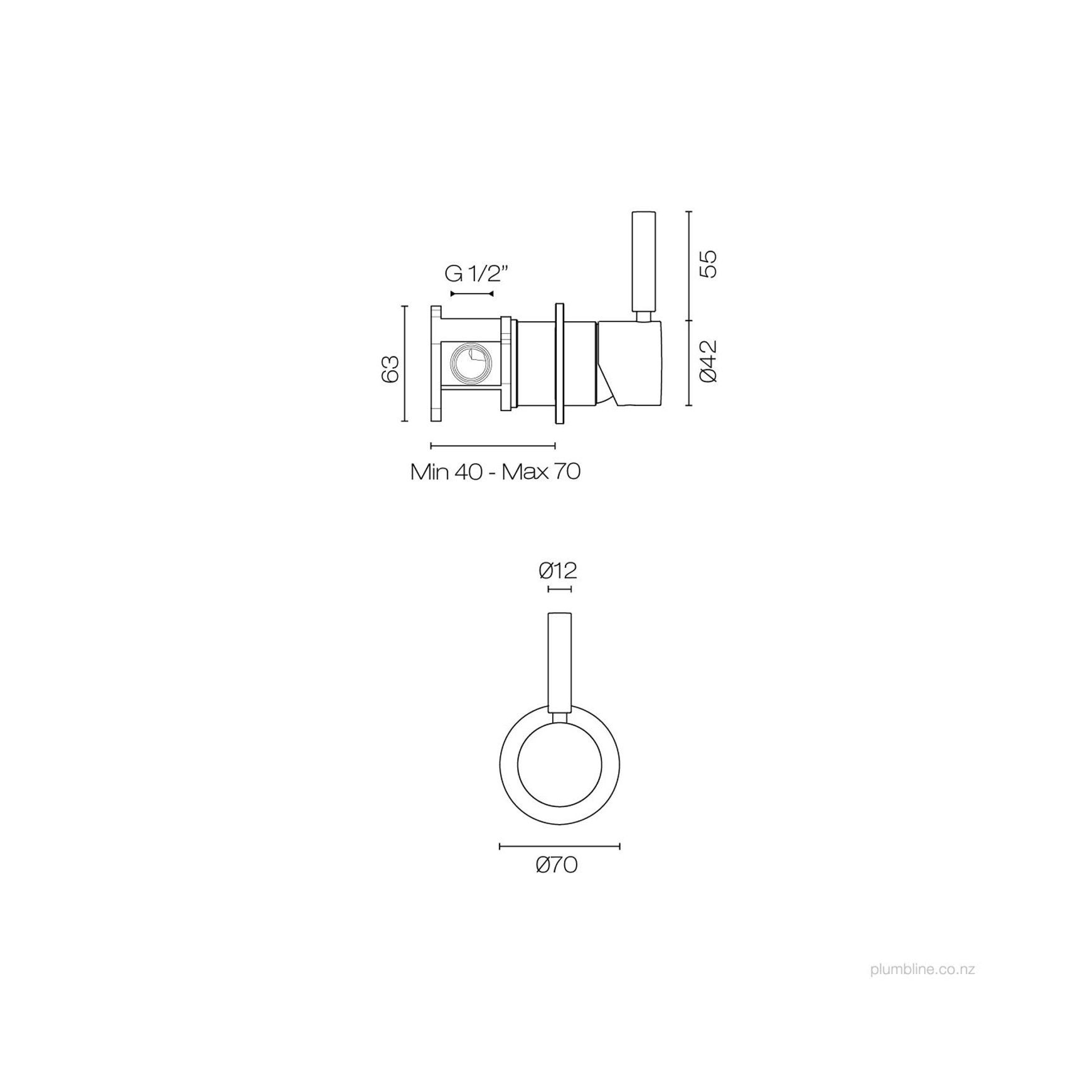 Buddy Pro Round Shower Mixer