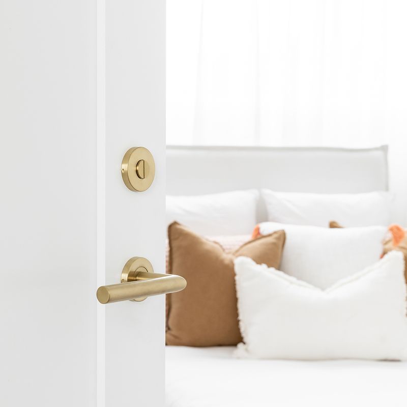 Davis Door Handle | Brushed Brass