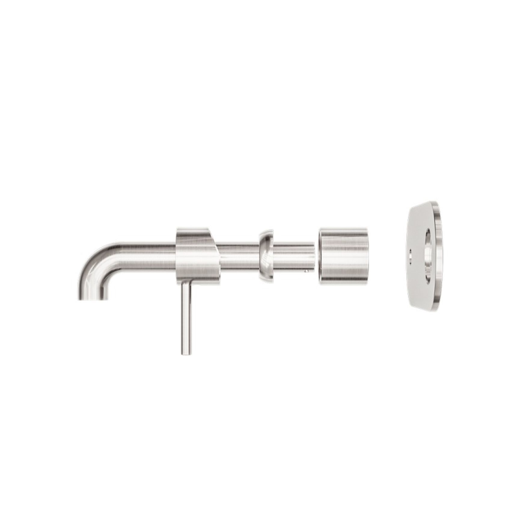 Zen SS316L Wall Basin/Bath Mixer 230mm Spout Trim Kits | Brushed Nickel