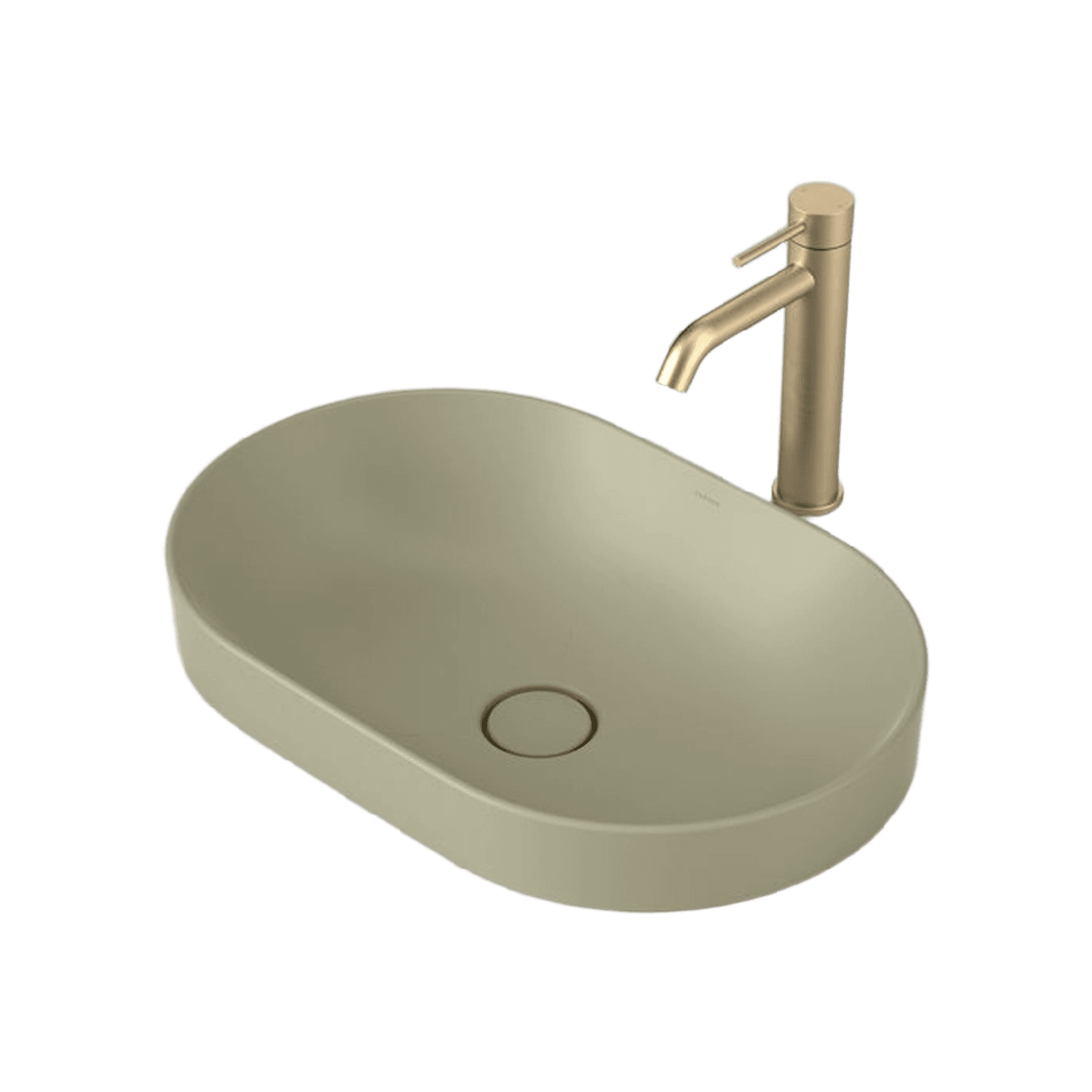 Liano II 530mm Pill Inset Basin - Matte Green