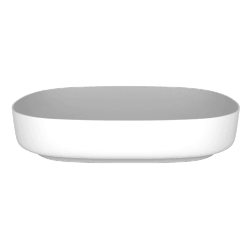 Ovale Basin (With Tray) 550mm Matte White