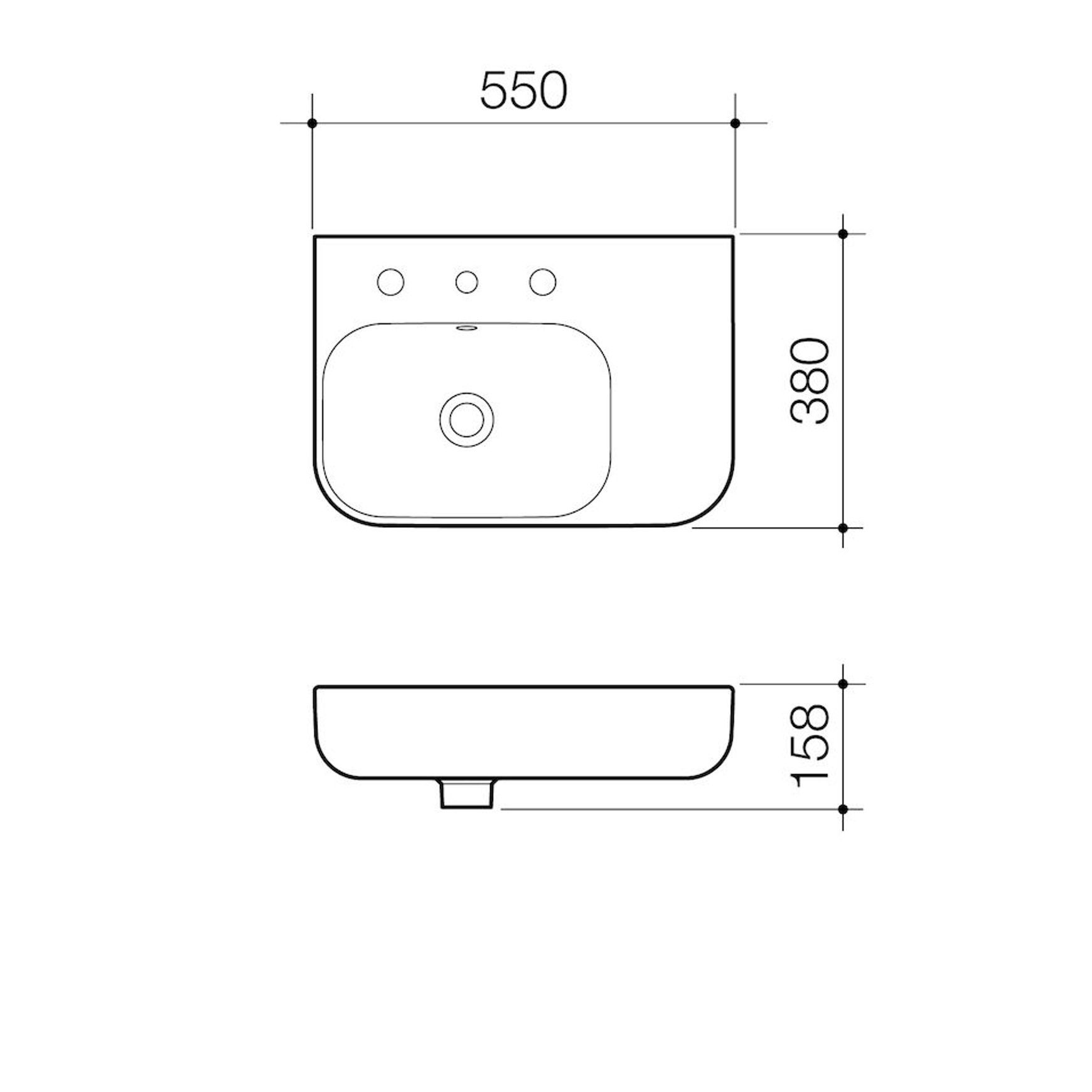 Luna Shelf Wall Basin