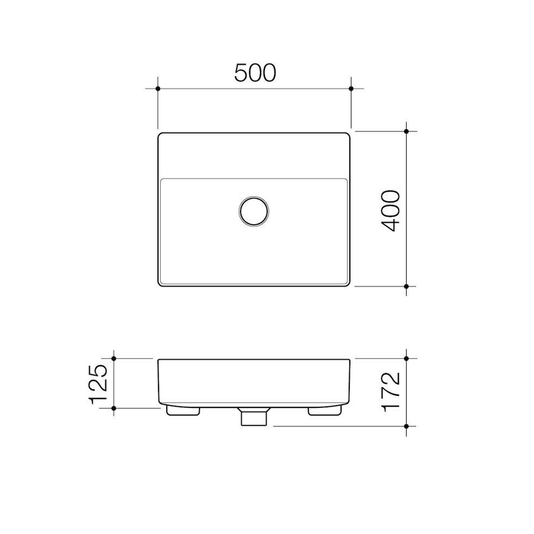Urbane II Semi Recessed Basin 1TH NOF