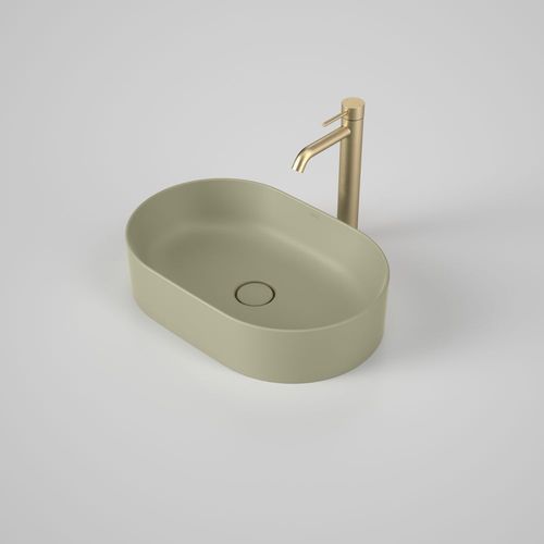 Liano II 530mm Pill Above Counter Basin - Matte Green