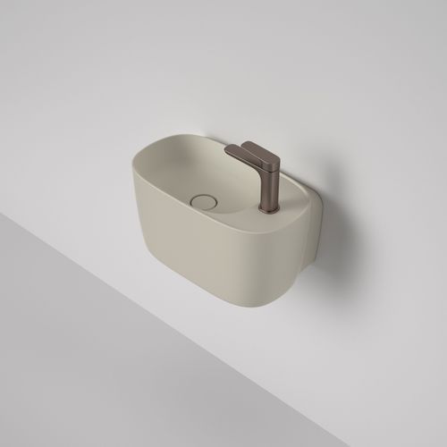 Contura II Hand Wall Basin (1 Tap Hole)  | Matte Clay