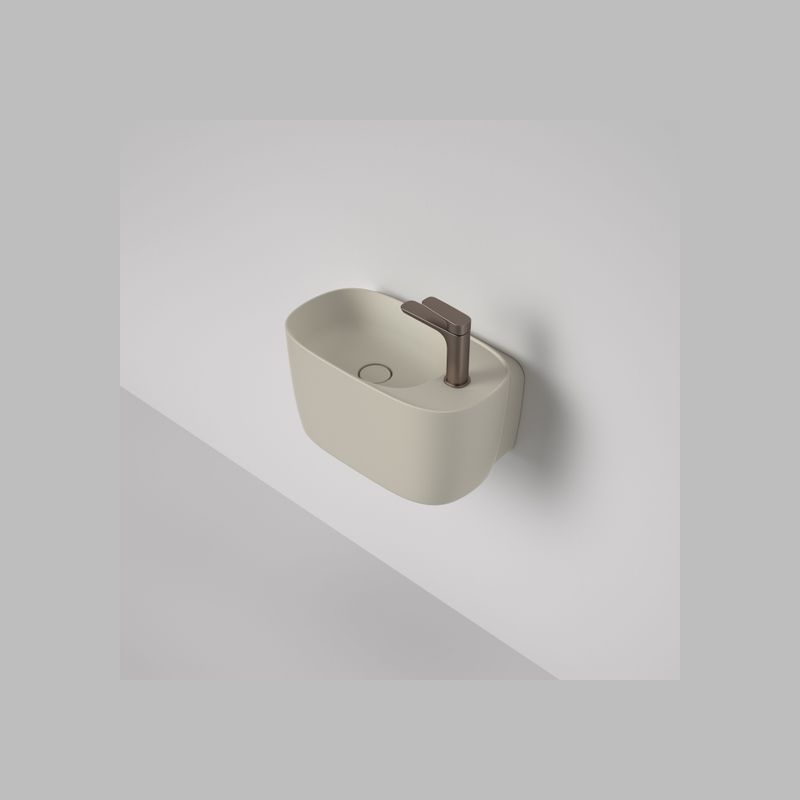 Contura II Hand Wall Basin (1 Tap Hole) | Matte Clay