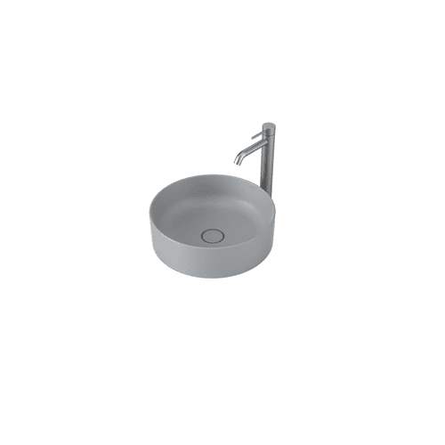 Liano II 400mm Round Above Counter Basin - Matte Grey