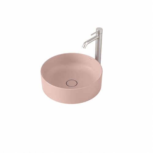 Liano II 400mm Round Above Counter Basin - Matte Pink