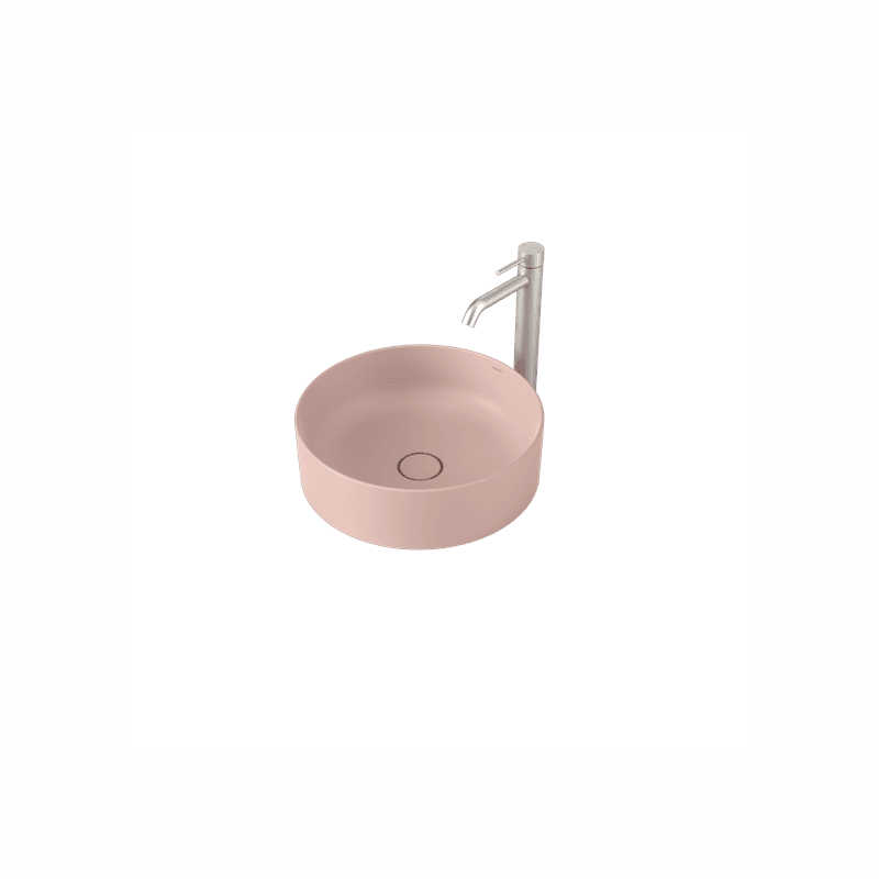 Liano II 400mm Round Above Counter Basin - Matte Pink