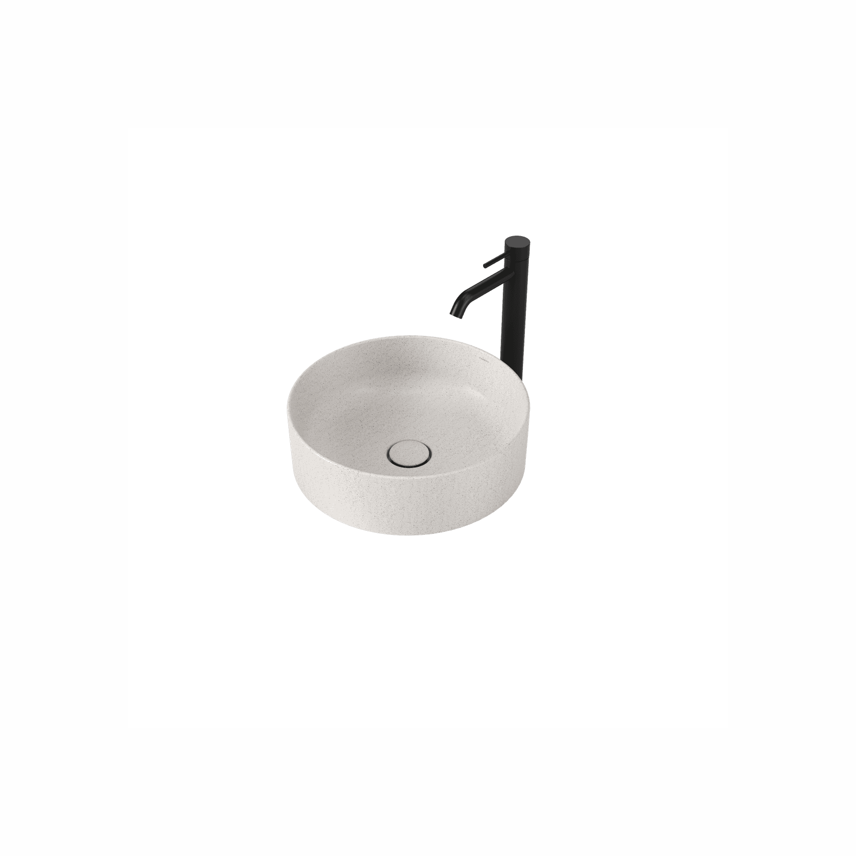 Liano II 400mm Round Above Counter Basin -Matte Speckle
