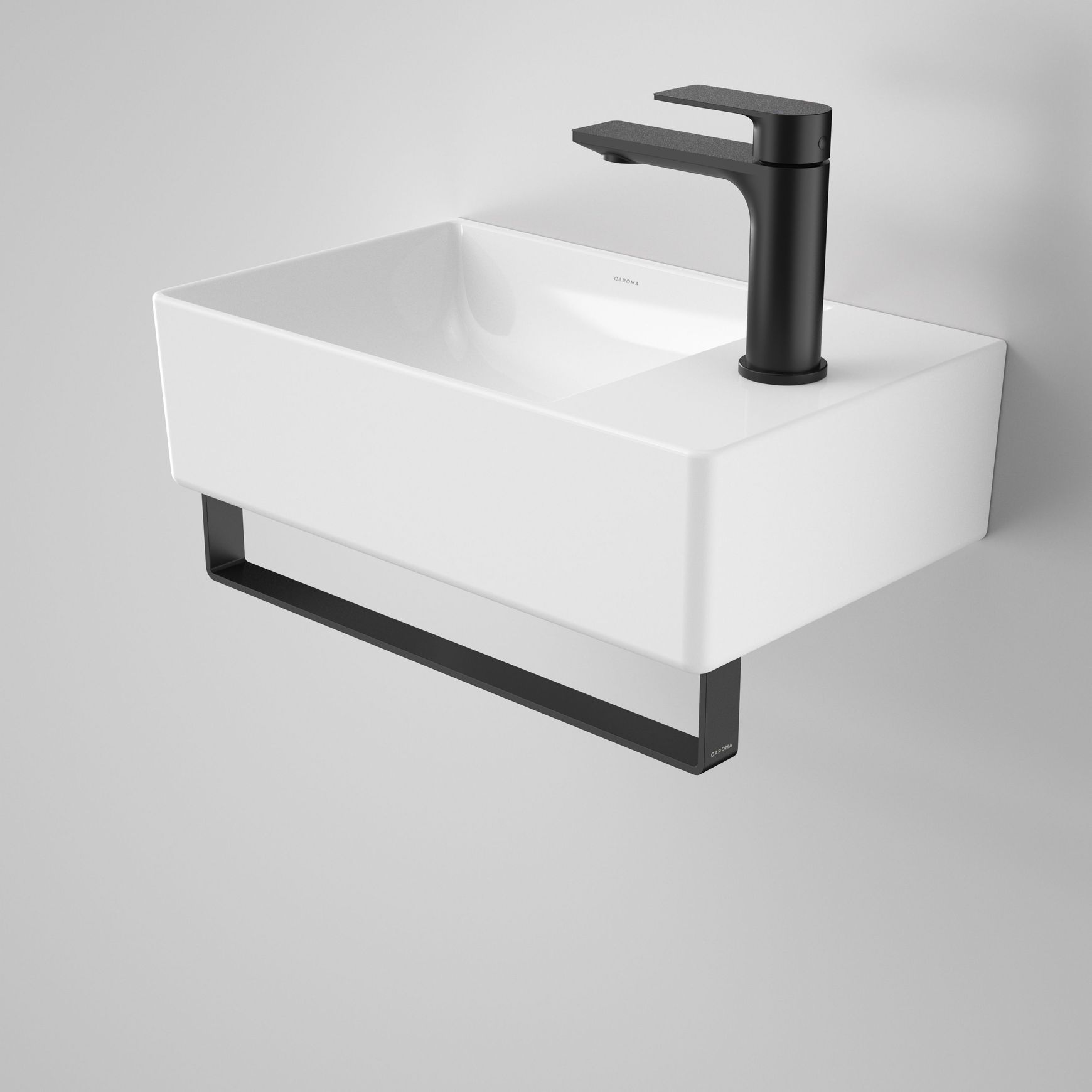 Urbane II Hand Wall Basin Integrated Rail