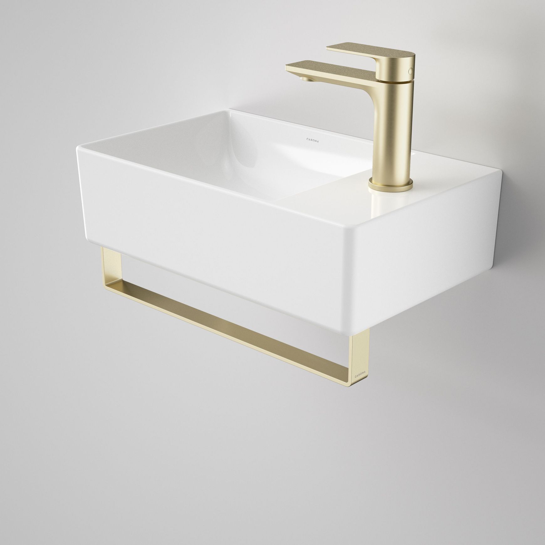 Urbane II Hand Wall Basin Integrated Rail