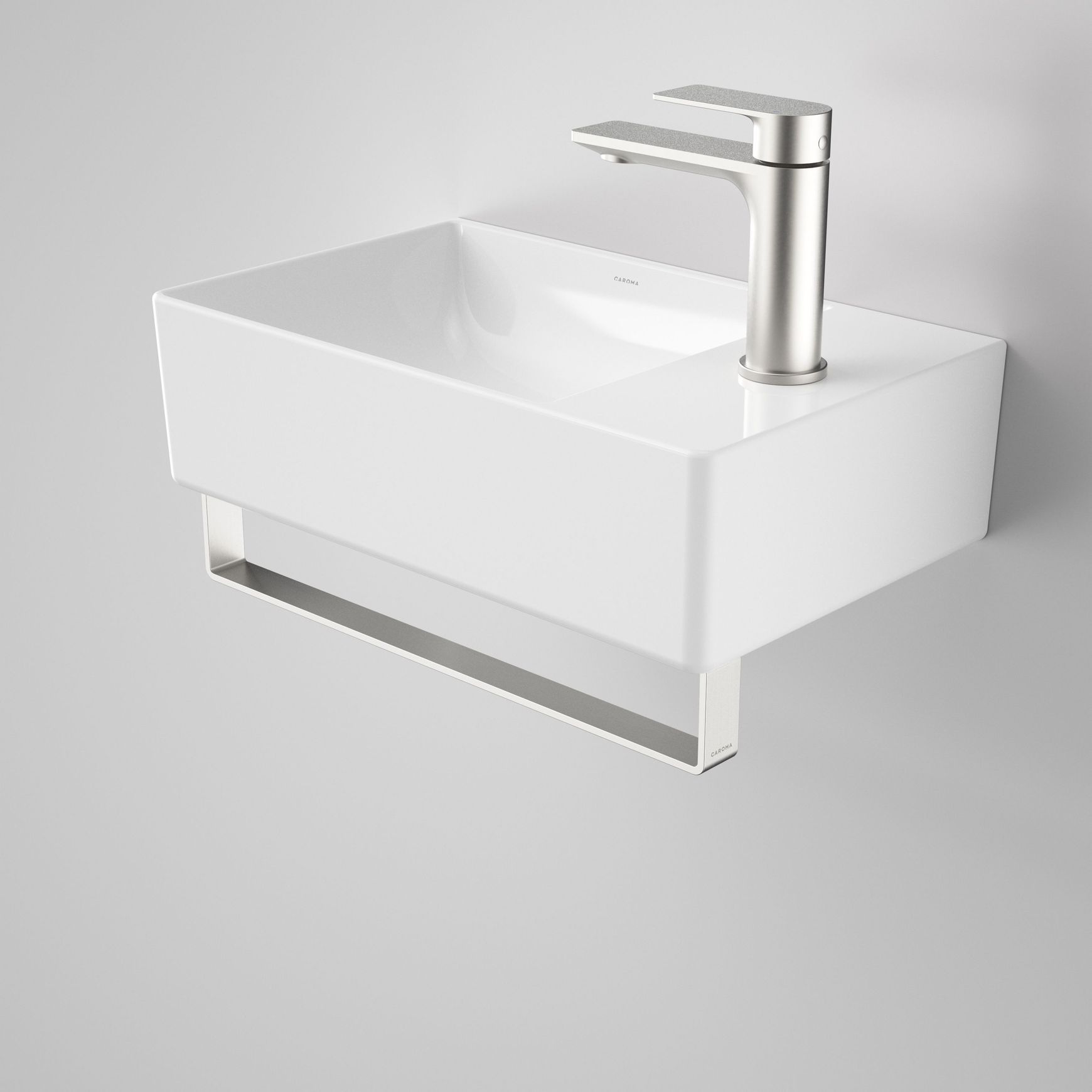 Urbane II Hand Wall Basin Integrated Rail