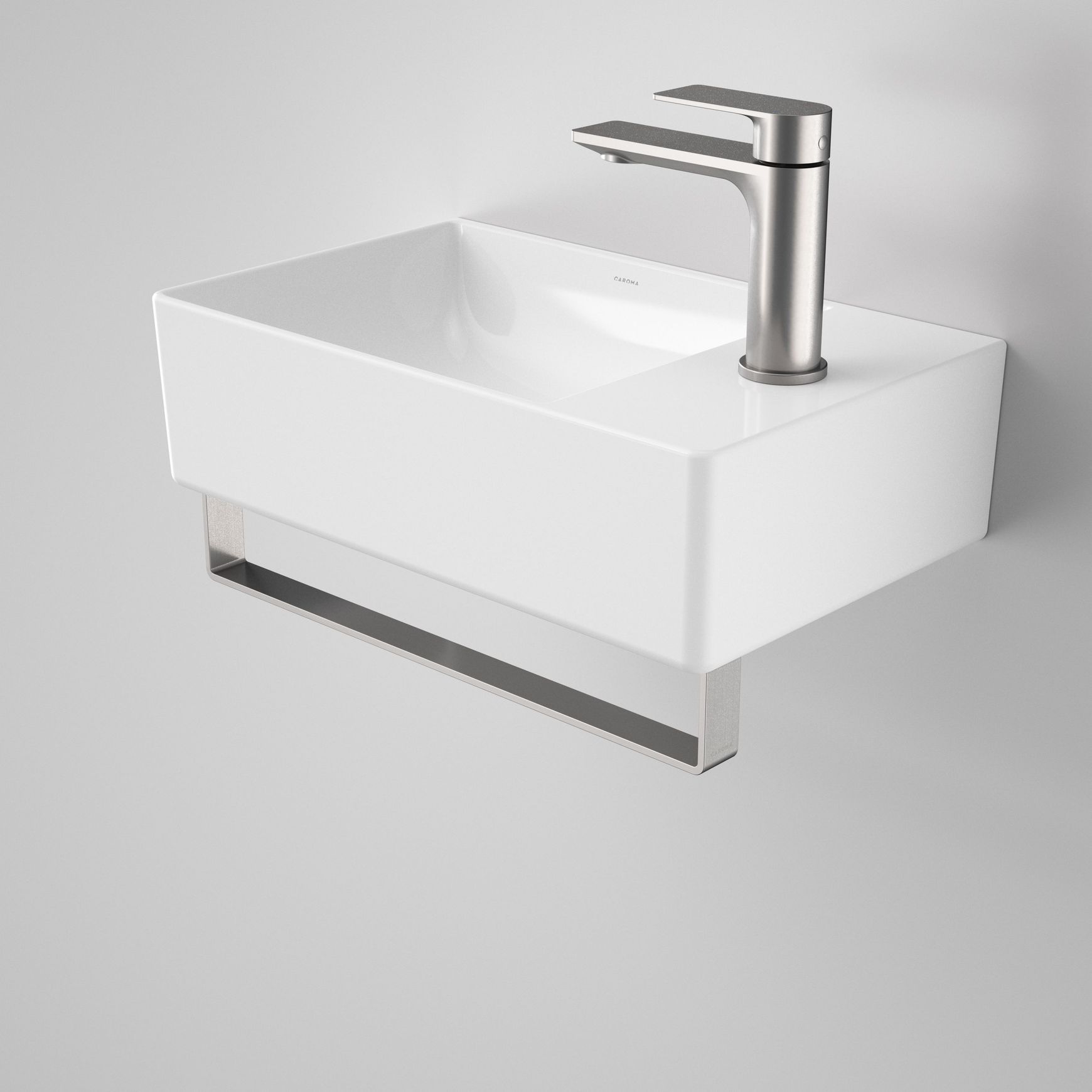 Urbane II Hand Wall Basin Integrated Rail