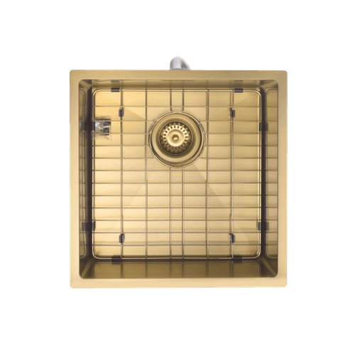 Aspen PVD 400mm Single Kitchen Sink Brushed Brass