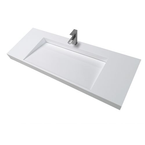 Ramp Basin Wall Hung Matte White 1524mm B6060