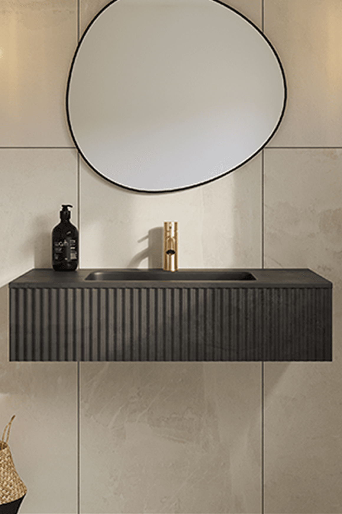 Bare Fluted Wall Basin
