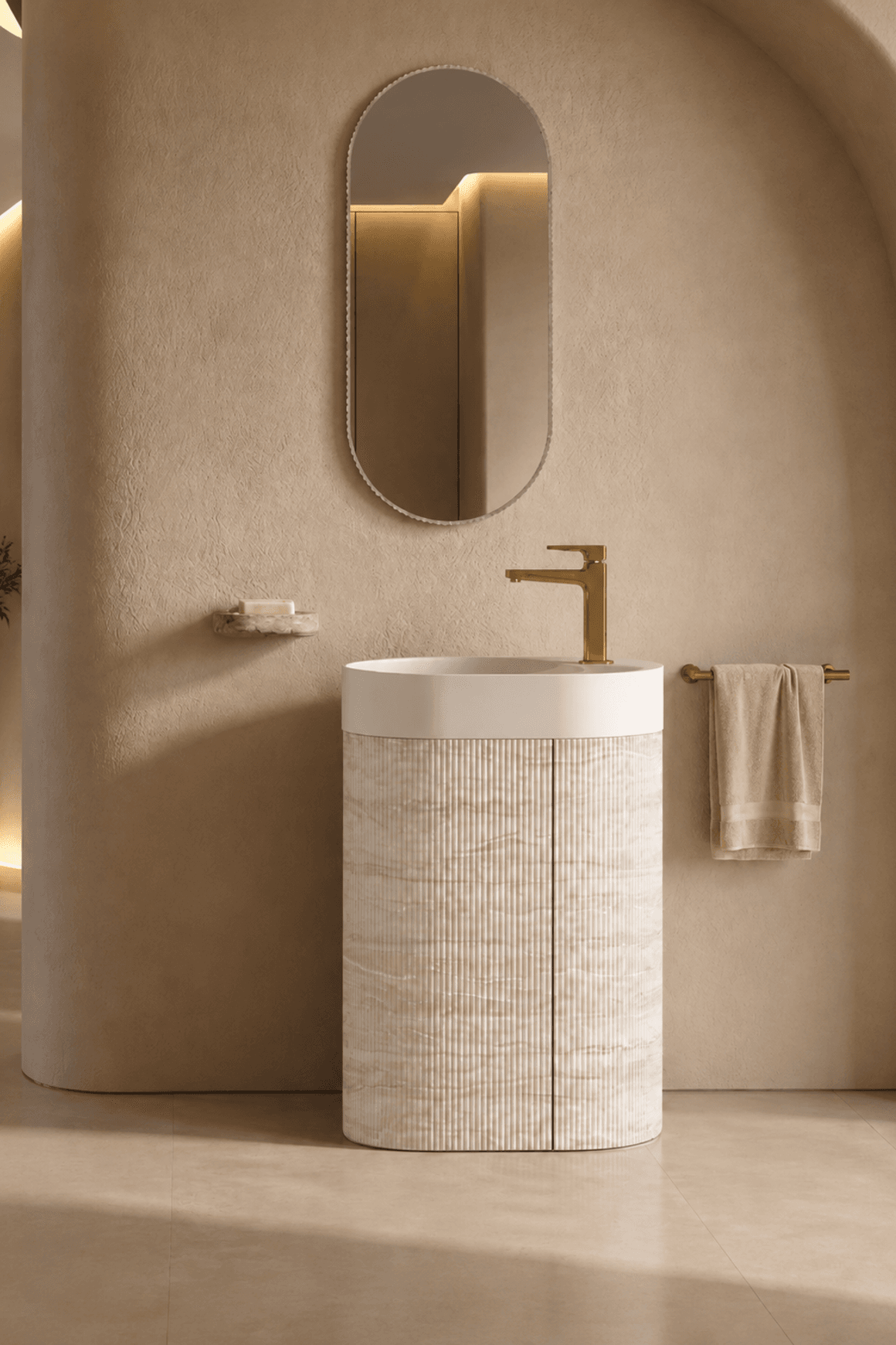 Desert Rock Free Standing Vanity and Basin - DRV003