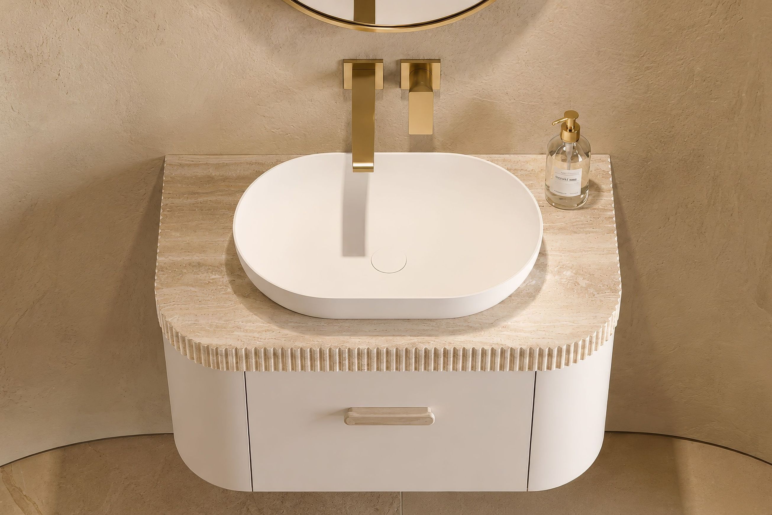 Desert Rock Vanity With Countertop Basin - DRV011