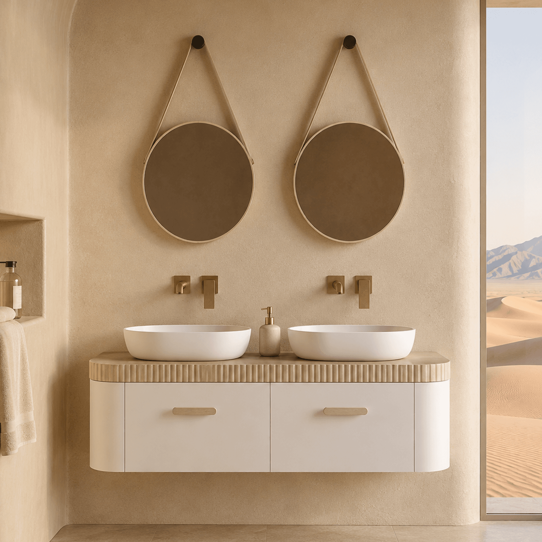 Desert Rock Vanity With Countertop Basin - DRV011