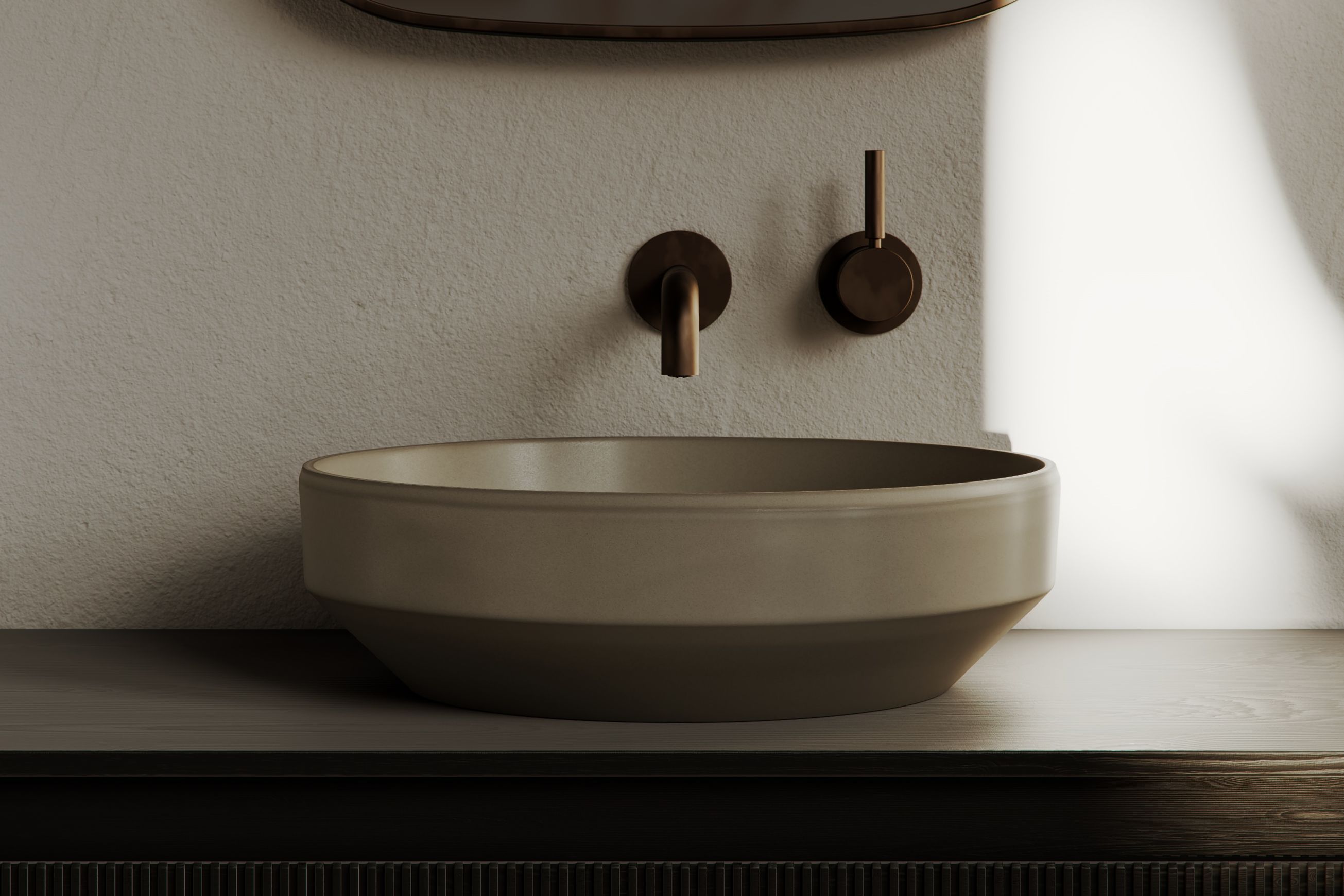 Terra 380 Round Vessel Basin Dune
