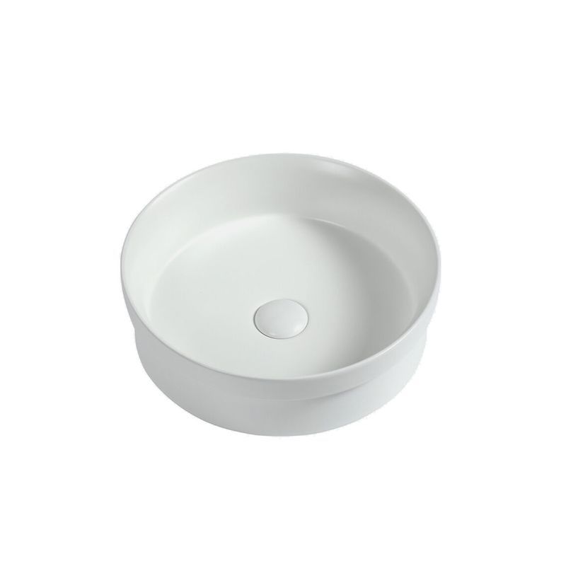 Lvia Round Semi Recess Drop In Ceramic Basin