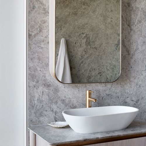 Oval Stone Basin Matte White Justina STB12
