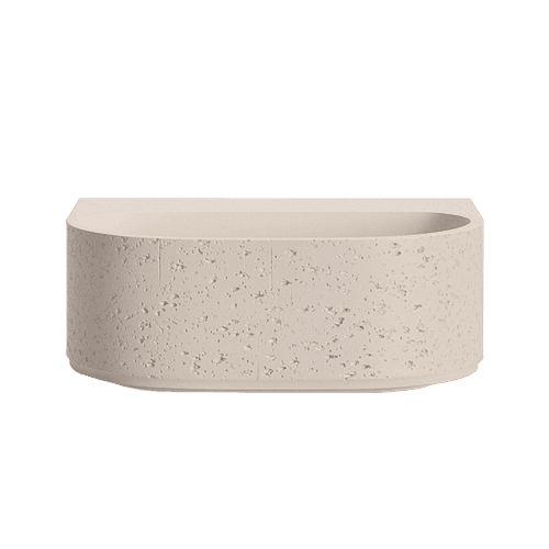Nelios Concrete Wall Hung Basin | Almond Concrete