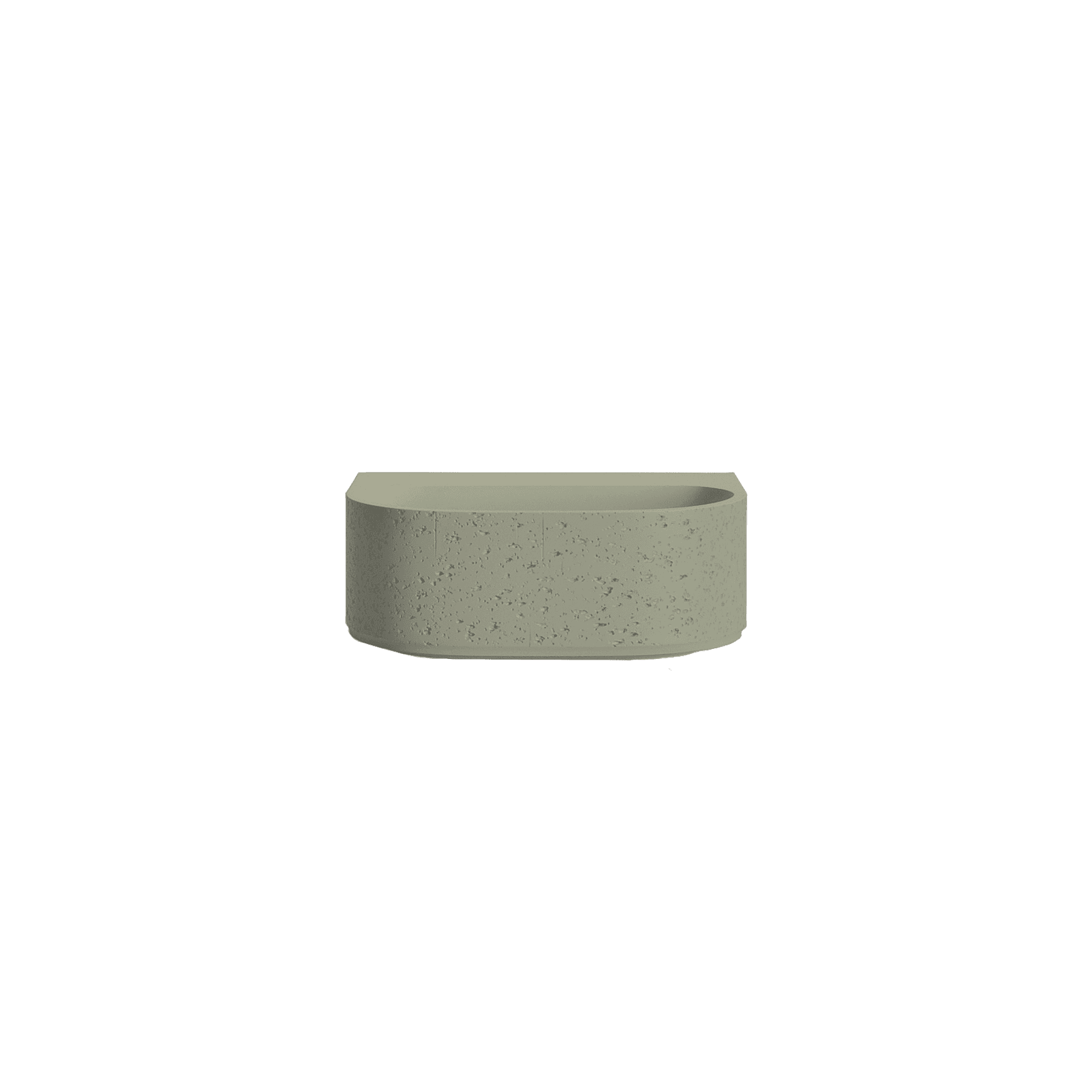 Nelios Concrete Wall Hung Basin | Matte White