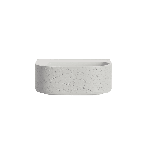 Nelios Concrete Wall Hung Basin | Matte White