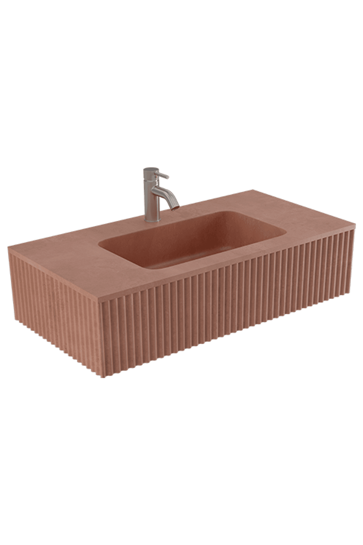Bare Fluted Wall Basin