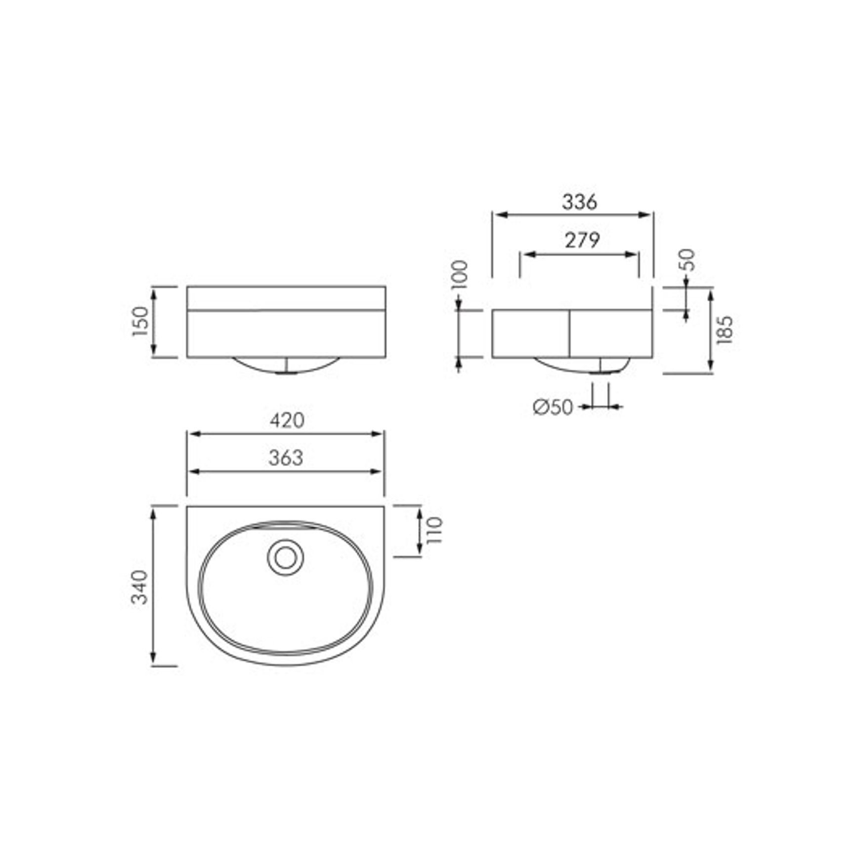 KWC Franke Stainless Steel Oval-A Wash Basin