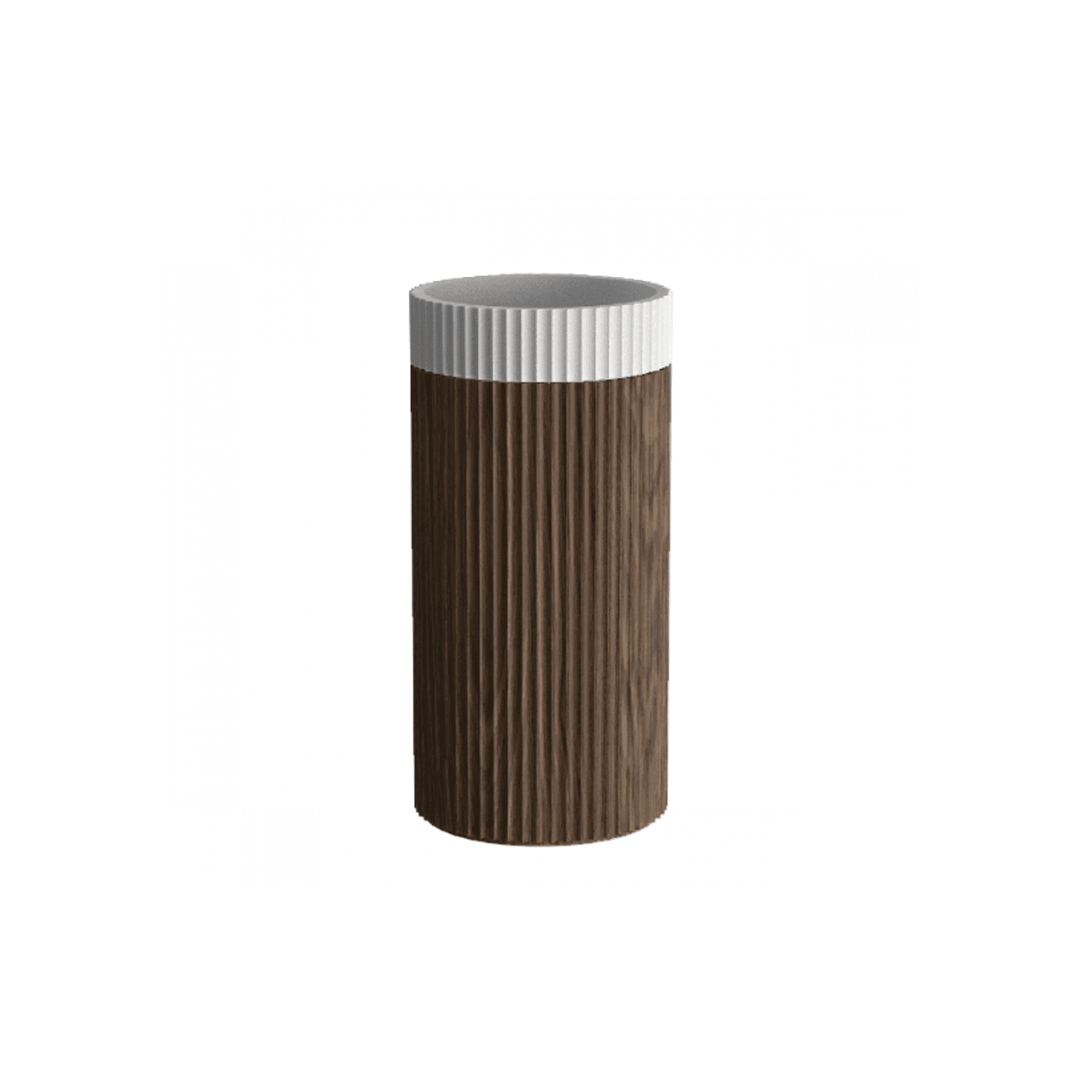 Doric Round Basin With Timber Pedestal