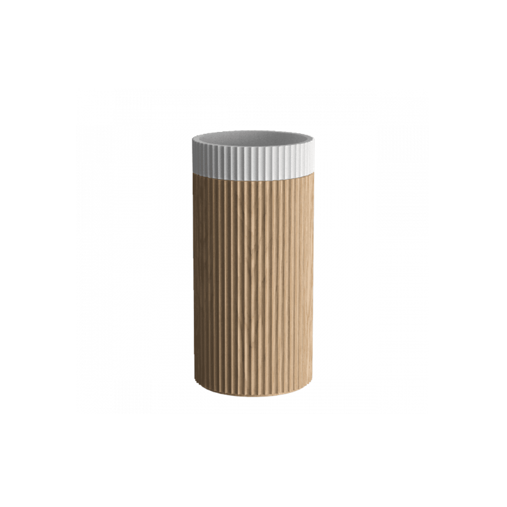 Doric Round Basin With Timber Pedestal