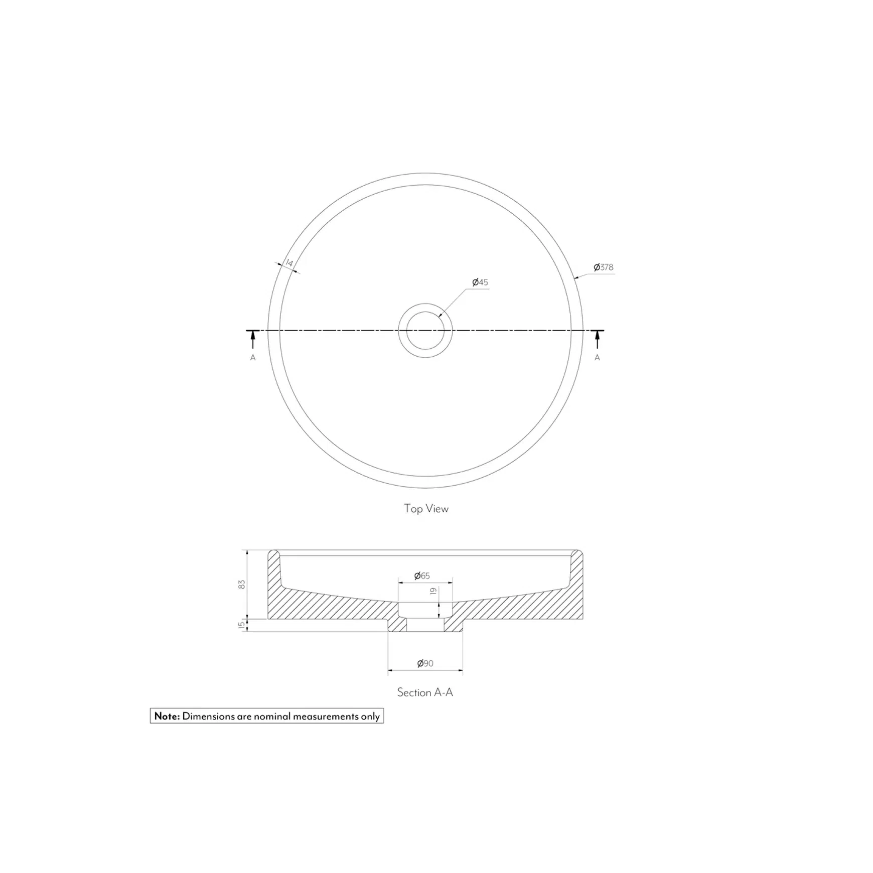 Pedra Round Basin Sink