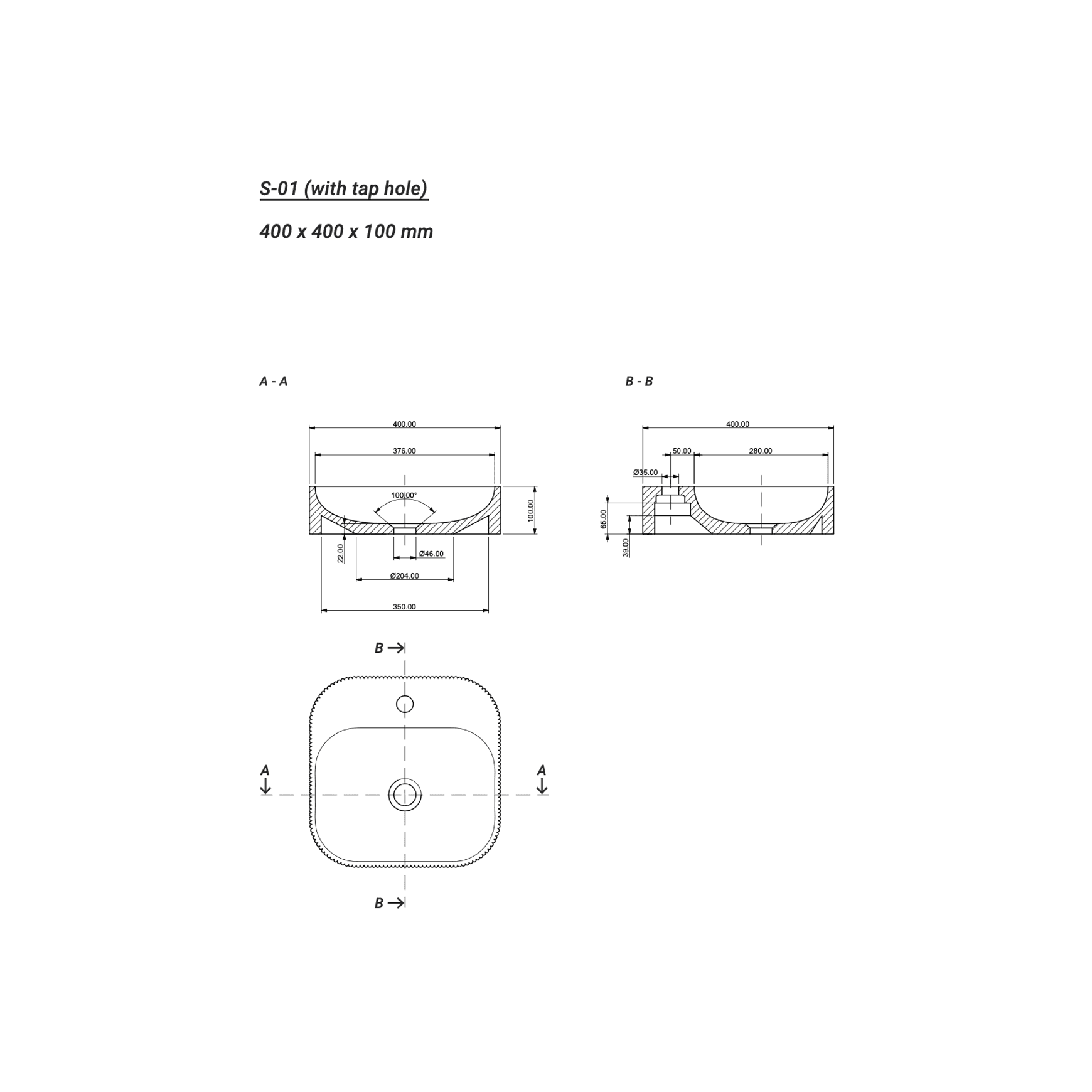 Aqvato S-01 Bathroom Basin