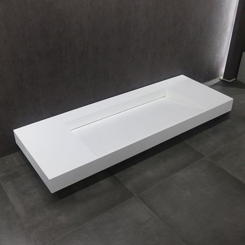 Ramp Basin Wall Hung Matte White 1524mm B6060