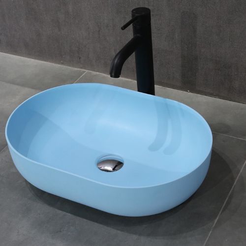 B1151 Hugi Stone Basin Tiffany Blue