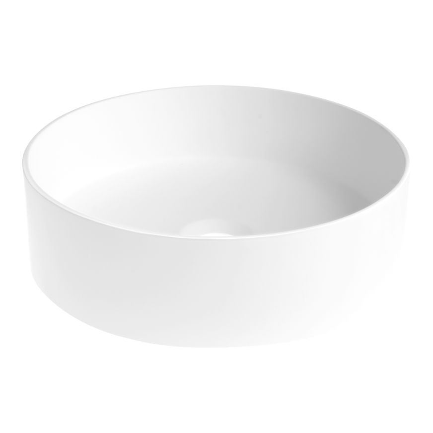 iStone Round Basin 380 x 110mm Matte White