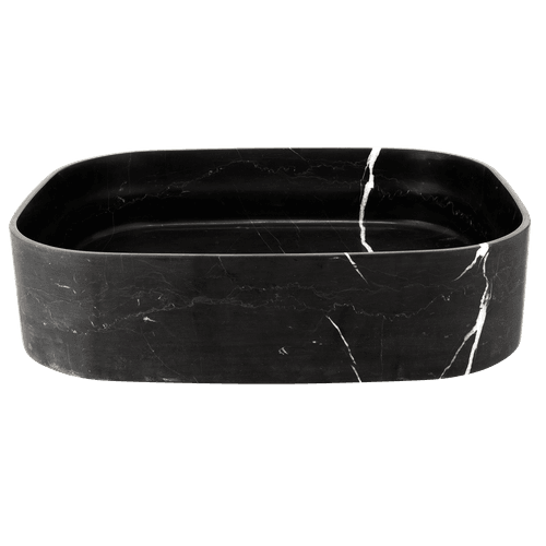 iStone Soft Square Basin 480 x 380mm Black Marble