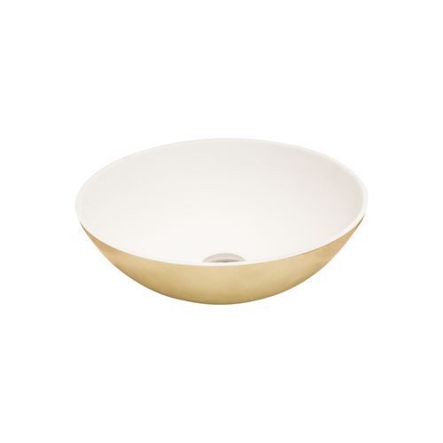 iStone Round Basin 400 x 130mm Metallic Gold