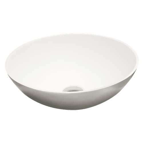 iStone Round Basin 400 x 130mm Metallic Silver