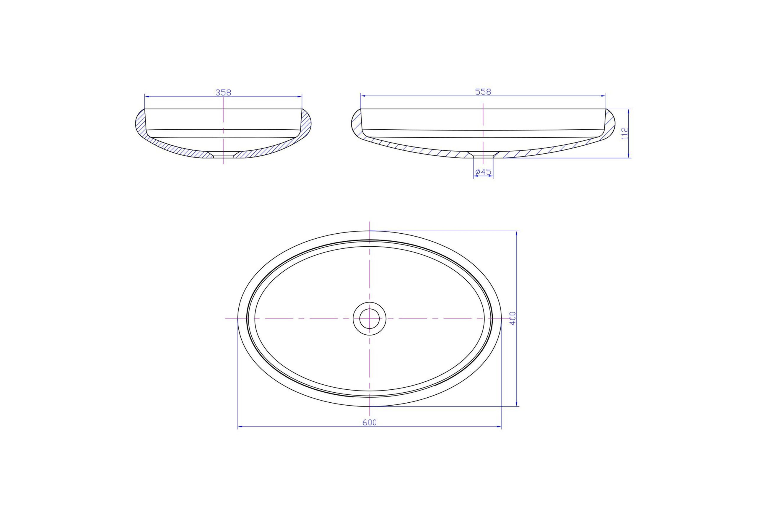 iStone Flotte Basin 600mm Matte White