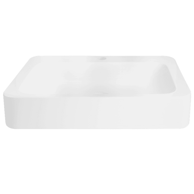 iStone Soft Rectangle Basin 600 x 415mm Gloss White