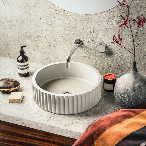 Doric Round Basin Off White